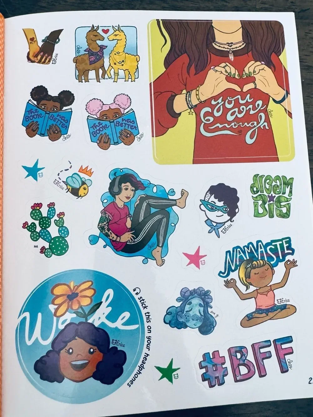 Feminist Female Namaste Stickers
